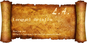 Lengyel Ariella névjegykártya